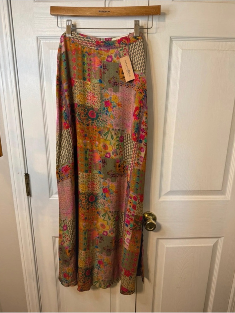 NATURAL LIFE Patchwork Floral Maxi Skirt - NWT
